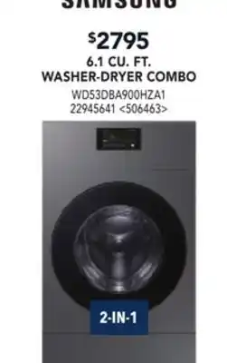 RONA 6.1 CU. FT. WASHER-DRYER COMBO offer