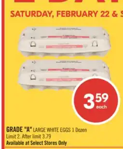 Shoppers Drug Mart GRADE A LARGE WHITE EGGS offer