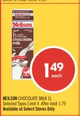 Shoppers Drug Mart NEILSON CHOCOLATE MILK 1L offer