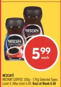 Shoppers Drug Mart NESCAFÉ INSTANT COFFEE offer