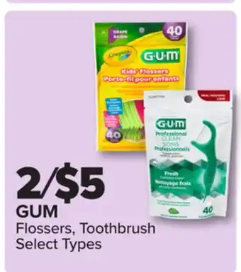 PharmaChoice GUM Flossers, Toothbrush offer