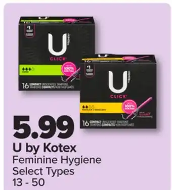 PharmaChoice U by Kotex Feminine Hygiene offer