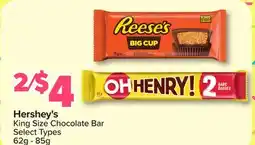 PharmaChoice Hershey's King Size Chocolate Bar offer