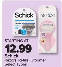 PharmaChoice Schick Razors, Refills, Groomer offer