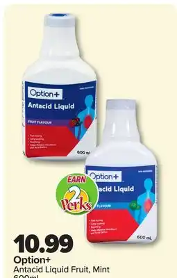 PharmaChoice Option+ Fruit Antacid Liquid Fruit, Mint offer