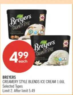 Shoppers Drug Mart BREYERS CREAMERY STYLE BLENDS ICE CREAM offer