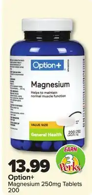 PharmaChoice Option+ Magnesium 250mg Tablets offer