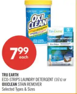 Shoppers Drug Mart TRU EARTH ECO-STRIPS LAUNDRY DETERGENT(16'S) OR OXICLEAN STAIN REMOVER offer