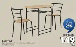 JYSK GADSTRUP 3-piece dinette offer