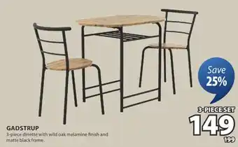 JYSK GADSTRUP 3-piece dinette offer