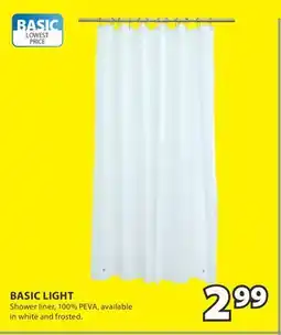 JYSK BASIC LIGHT Shower liner offer