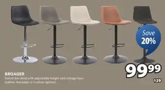 JYSK BROAGER Swivel bar stool offer