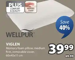 JYSK VIGLEN Memory foam pillow offer