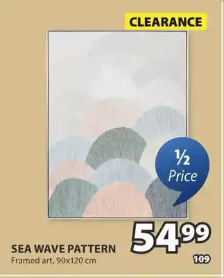 JYSK SEA WAVE PATTERN Framed art offer