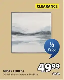 JYSK MISTY FOREST Oil Painting with frame offer