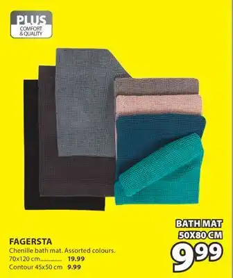 JYSK FAGERSTA Chenille bath mat offer