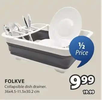 JYSK FOLKVE Collapsible dish drainer offer