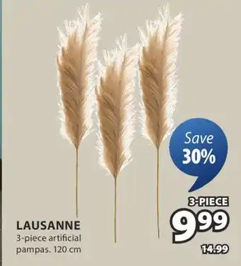 JYSK LAUSANNE 3-piece artificial pampas offer