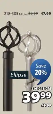 JYSK ELLIPSE Single Curtain Rod Kit offer