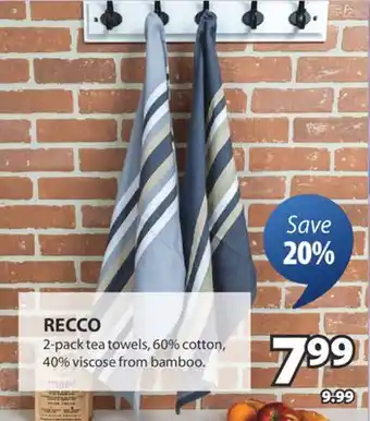 JYSK RECCO 2-pack tea towels offer