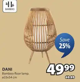 JYSK DANI Bamboo floor lamp offer