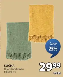 JYSK SOCHA Throw, handwoven offer