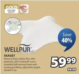 JYSK SKAGET Memory foam pillow offer