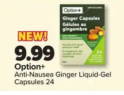 RxHealthMed Option + Anti-Nausea Ginger Liquid-Gel Capsules offer