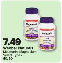 RxHealthMed Webber Naturals Melatonin, Magnesium offer