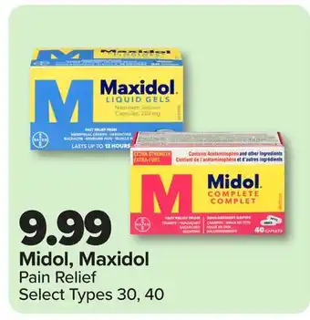 RxHealthMed Midol, Maxidol Pain Relief offer