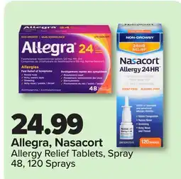 RxHealthMed Allegra, Nasacort Allergy Relief Tablets Spray offer