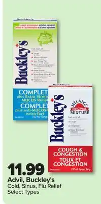 RxHealthMed Advil, Buckley's Cold, Sinus, Flu Relief offer