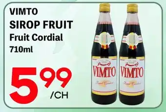 Marche Salaberry VIMTO SIROP FRUIT Fruit Cordial offer