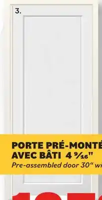 Matériaux Pont Masson Prehung Door Madison 30 With Frame 4-9/16 Left offer