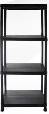 Matériaux Pont Masson Black 4-Tier Plastic Shelf 12 X 24 X 51 offer