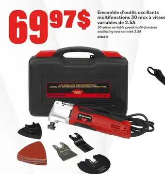 Matériaux Pont Masson 30-piece variable speed multi-function oscillating tool set with 2.5A offer