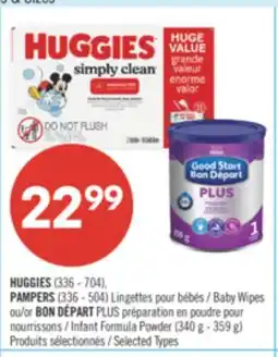 Pharmaprix HUGGIES9336-704),PAMPERS9336-504) Baby Wipes or BON DEPART PLUS Infant Formula9340g -359g) offer