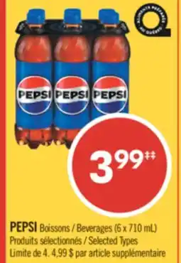 Pharmaprix PEPSI Beverages offer