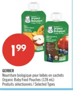 Pharmaprix GERBER Organic Baby Food Pouches offer