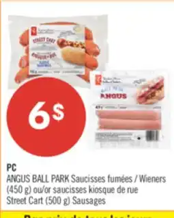 Pharmaprix PC ANGUS BALL PARK Wieners (450 g) or Street Cart (500 g) Sausages offer