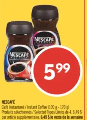 Pharmaprix NESCAFÉ Instant Coffee offer