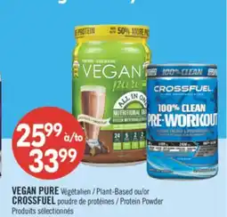 Pharmaprix VEGAN PURE Plant-Based or CROSSFUEL PROTEIN POWDER offer