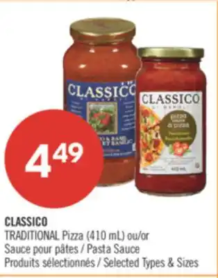 Pharmaprix CLASSICO TRADITIONAL Pizza (410mL) or Pasta Sauce offer