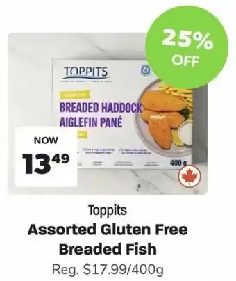 Blush Lane Organics Toppits Assorted Gluten Free Breaded Fish offer