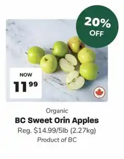 Blush Lane Organics Organic BC Sweet Orin Apples offer