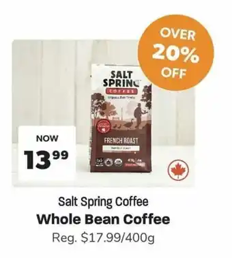 Blush Lane Organics Salt Spring Coffee Whole Bean Coffee offer