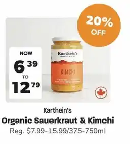 Blush Lane Organics Karthein's Organic Sauerkraut & Kimchi offer