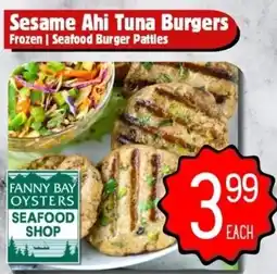 The Old Farm Market Sesame Ahi Tuna Burgers offer