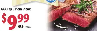 Tru Value Foods AAA Top Sirloin Steak offer