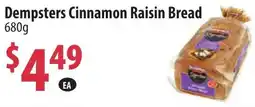 Tru Value Foods Dempsters Cinnamon Raisin Bread offer